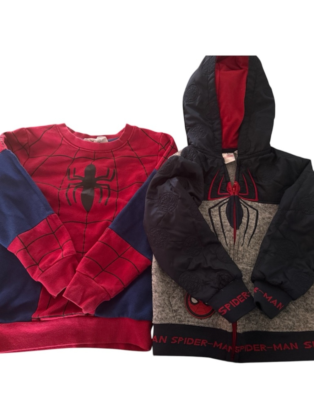 H&M Kids Spider-Man Red, Black & Blue Sweatshirt and Hooded Jacket Set